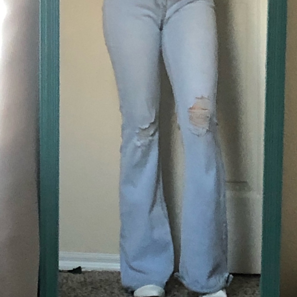 Ripped Flared Jeans